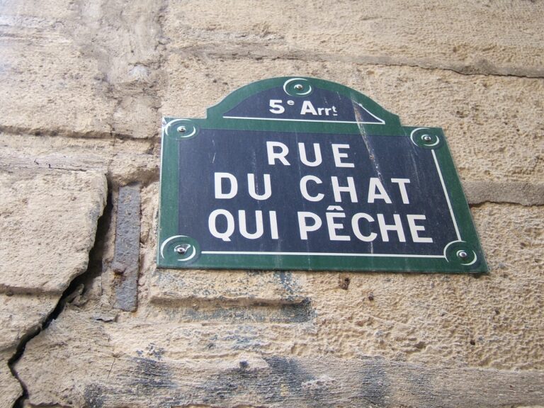 La rue du Chat Qui Pêche - Plaque - Kmlz - CC BY-SA 3.0 DEED - Wikimedia Commons