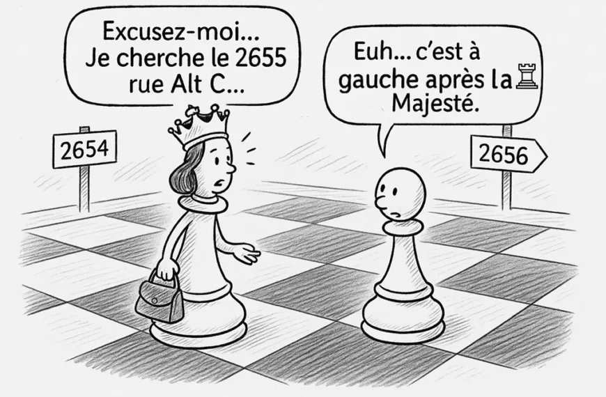 Codes Unicode des pièces d'Echecs - Version Readingsphere.com (image générée par l'IA)