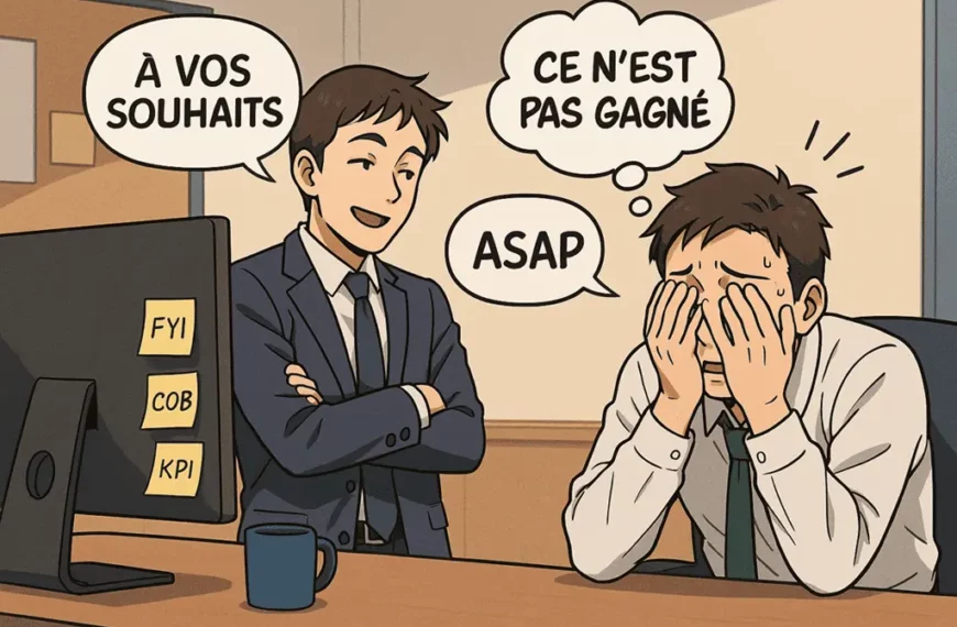Abréviations au bureau - Version Readingsphere.com (Image générée par l'IA)